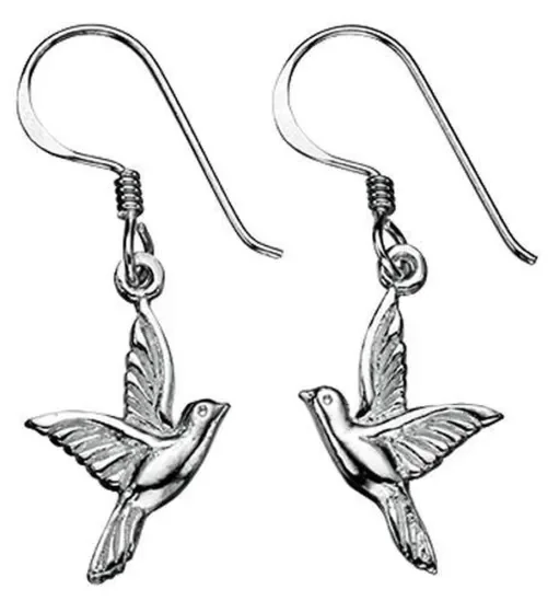 Boucle d'oreille hirondelle en argent 925/1000