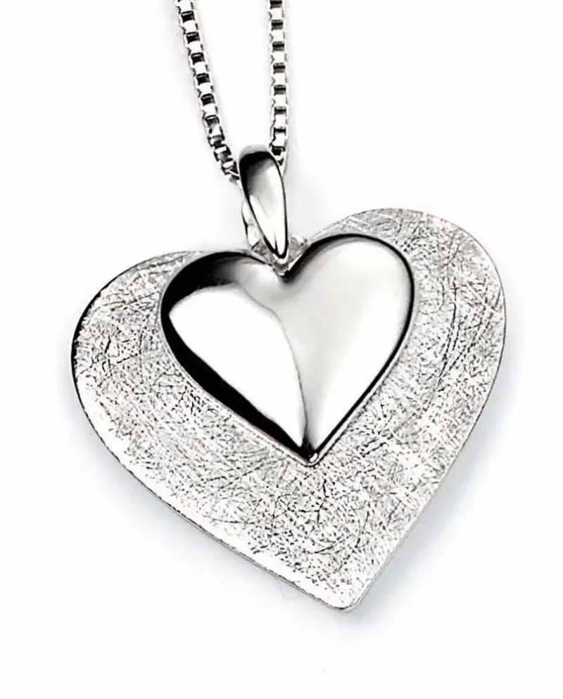 Collier  toi et moi  cœurs entrelacés en argent 925