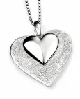 Collier  toi et moi  cœurs entrelacés en argent 925