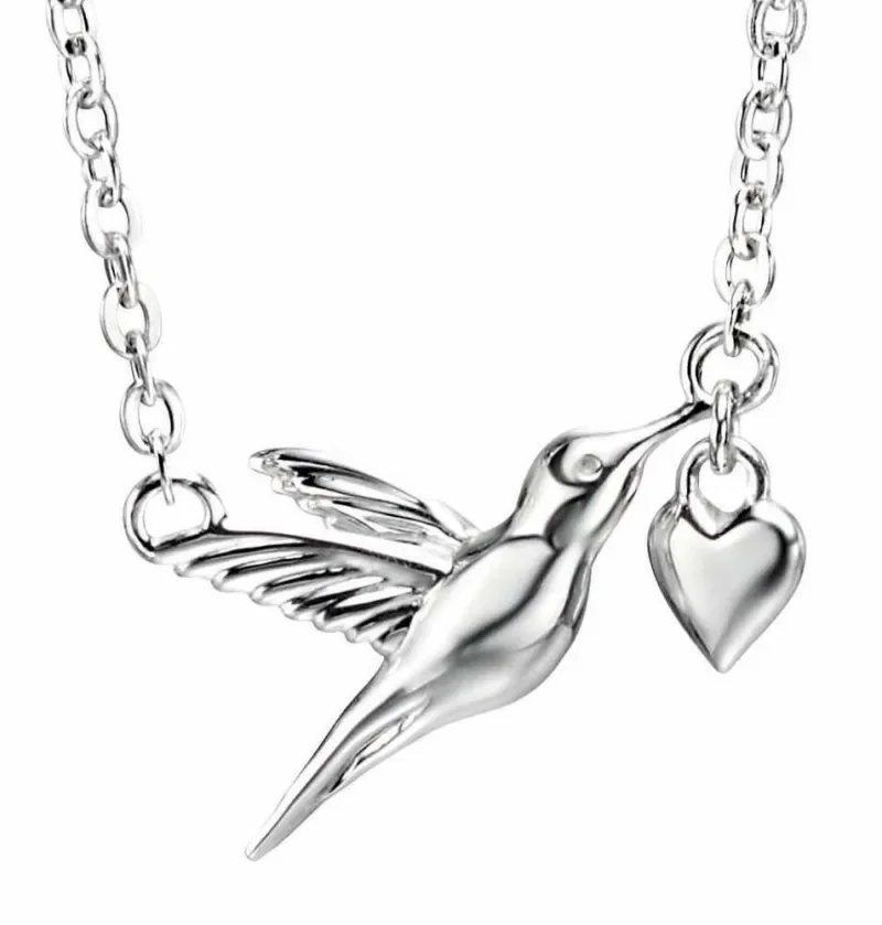 Collier colibri  envol poétique   pendentif argent 925