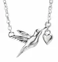 Collier colibri  envol poétique   pendentif argent 925