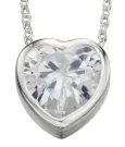 Collier cœur en argent massif 925 - bijou amour et élégance