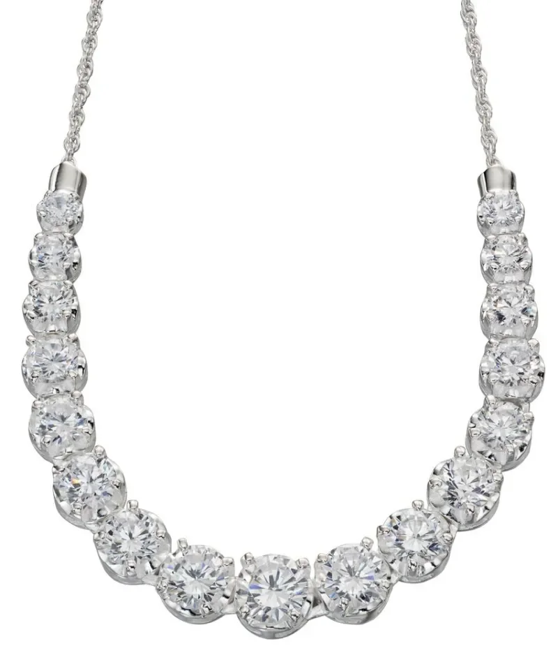 Collier femme  luminance  en argent 925  pendentif solitaire zirconium éclat diamant