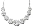 Collier solitaire  éclat céleste  - zirconium et argent 925 rhodié