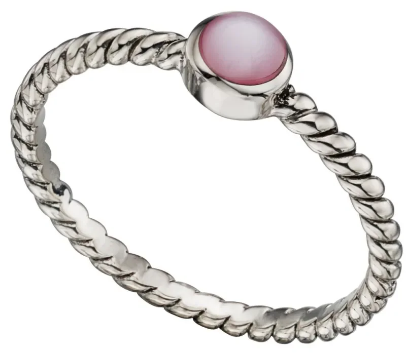 Bague aura irisée en nacre véritable et argent 925
