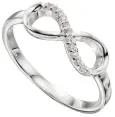 Bague infini  éclat éternel  en argent 925 oxydes de zirconium