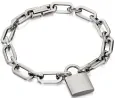 Bracelet gourmette acier inoxydable argenté