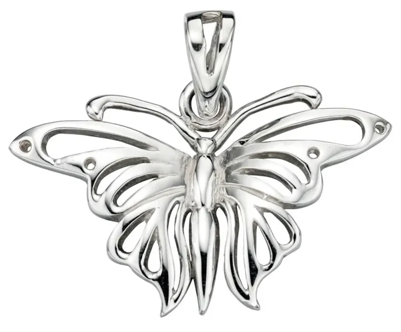 Collier papillon  envol  en argent 925