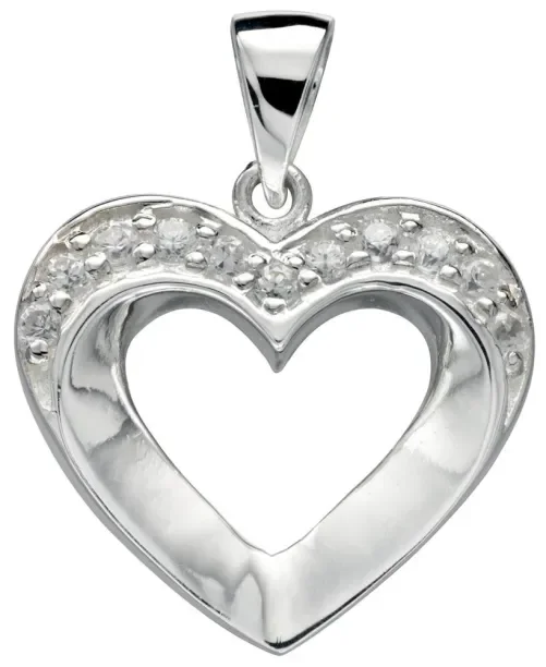 Jolie collier  coeur en argent 925/1000