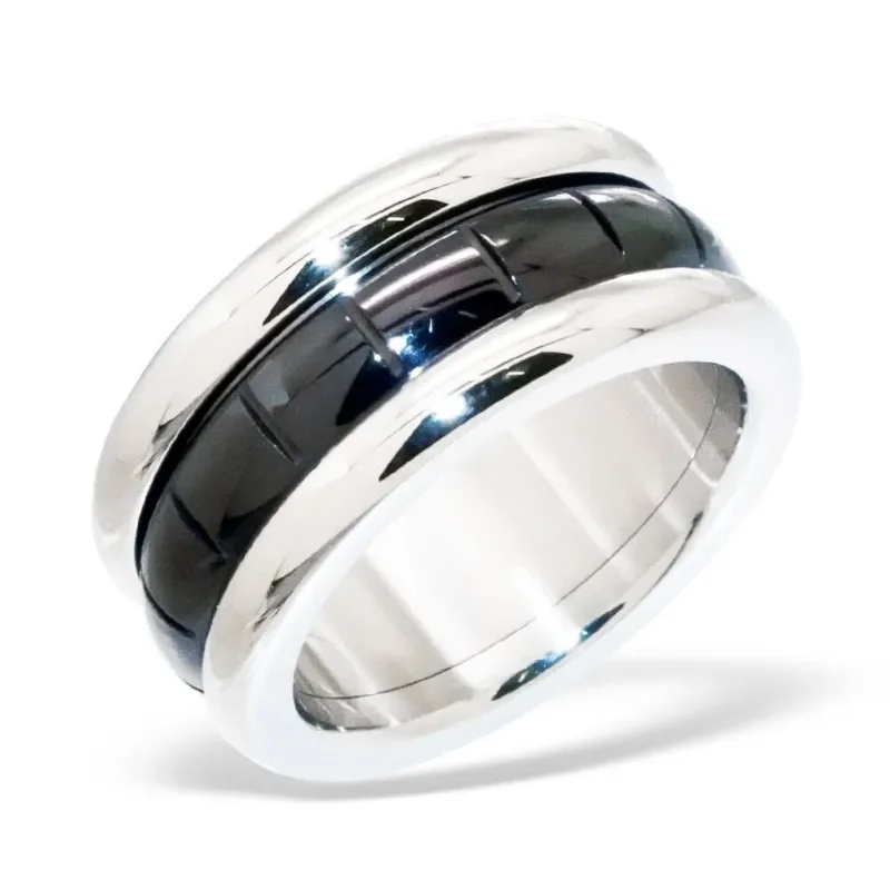 Bague odyssée mixte en acier inoxydable