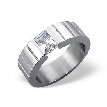 Mon-bijou - H508 - Bague en acier inoxydable