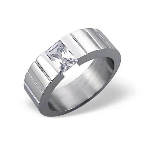 Mon-bijou - H508 - Bague en acier inoxydable