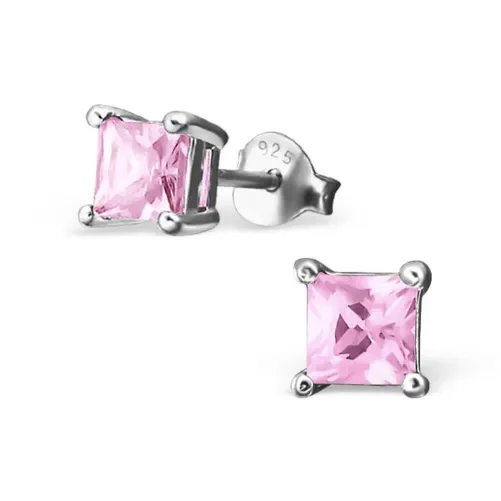 Boucles d oreilles rose éternelle en argent 925