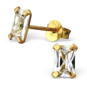 Mon-bijou - H17038 - Boucle d'oreille doré en argent 925/1000