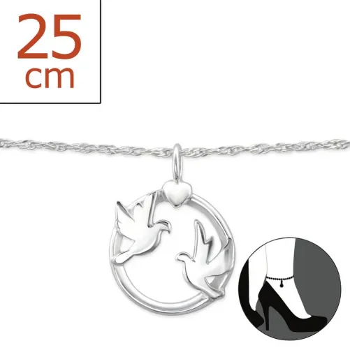 Mon-bijou - H7894z - Chaîne cheville en argent 925/1000
