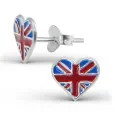 Boucles d oreilles union jack argent 925