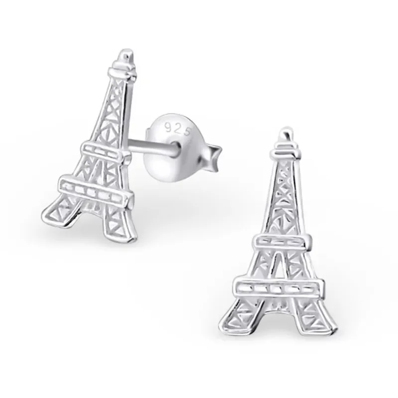 Boucles d oreilles tour eiffel  éclat parisien  - argent massif 925