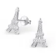 Boucles d oreilles tour eiffel  éclat parisien  - argent massif 925