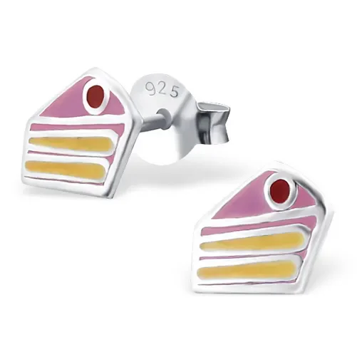 Boucles d oreilles boucles gâteau gourmand en argent 925