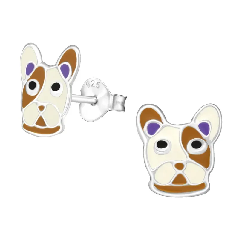 Boucles d oreilles boucles chien en argent 925