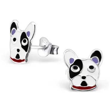 Mon-bijou - H21841 - Boucle d'oreille chien en argent 925/1000
