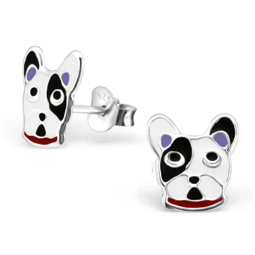 Mon-bijou - H21841 - Boucle d'oreille chien en argent 925/1000