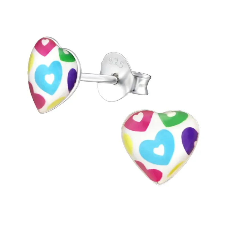 Boucles d oreilles cœur en argent 925 rhodié