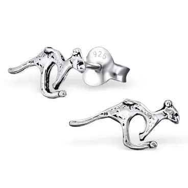 Mon-bijou - H20617 - Boucle d'oreille kangourou en argent 925/1000