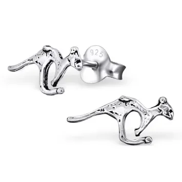 Mon-bijou - H20617 - Boucle d'oreille kangourou en argent 925/1000