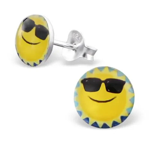 Mon-bijou - H19760 - Boucle d'oreille soleil en argent 925/1000
