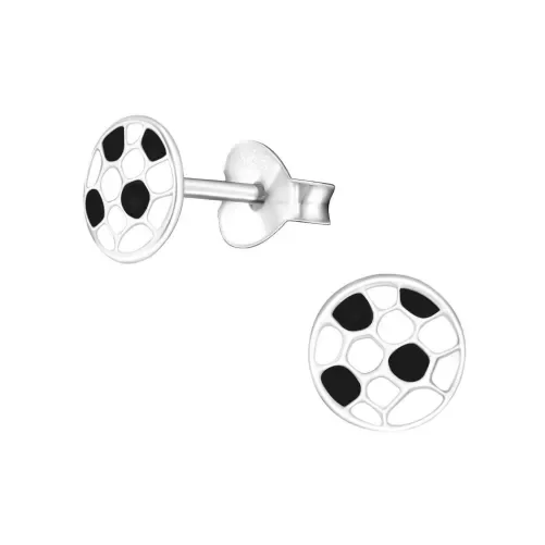 Mon-bijou - H21955 - Boucle d'oreille fan de football en argent 925/1000