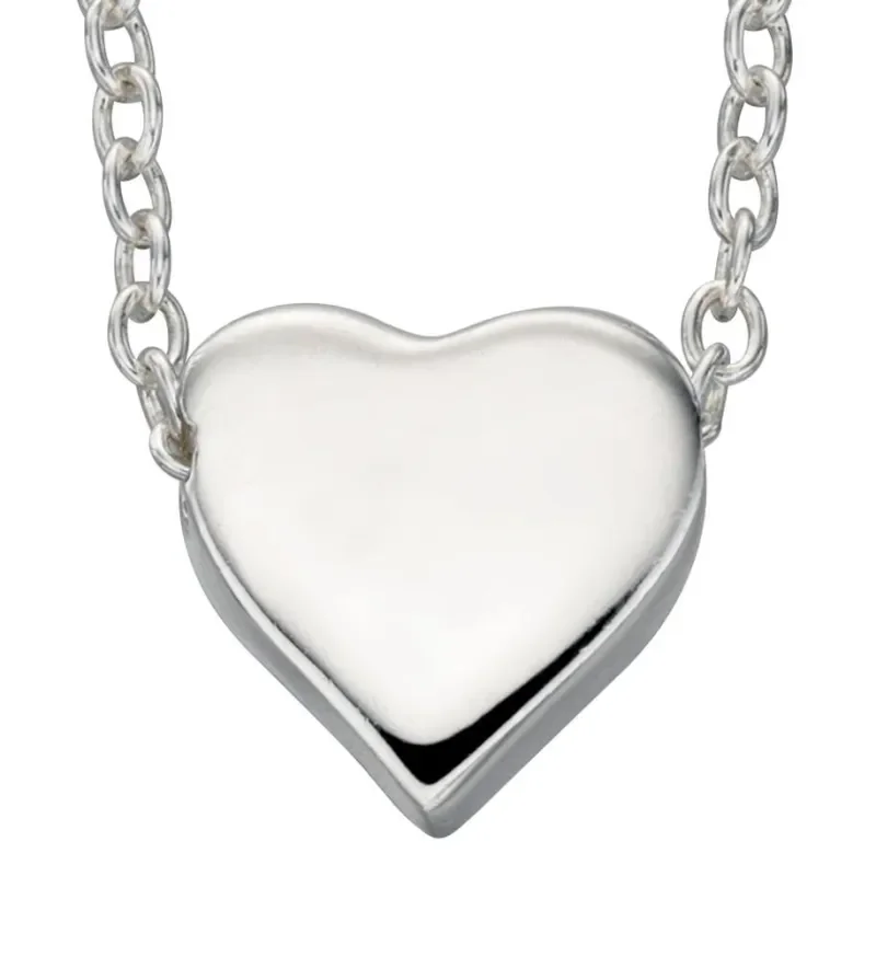 Collier pendentif cœur scintillant en argent 925