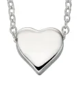 Collier pendentif cœur scintillant en argent 925