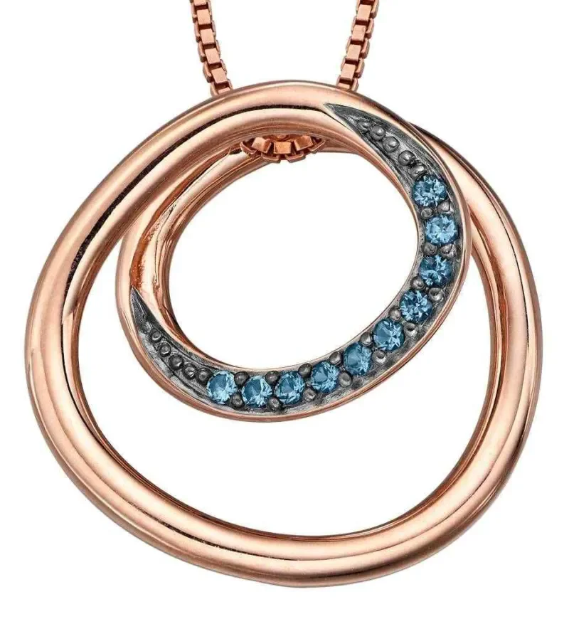 Collier  aurore rosée  en argent 925 or rose