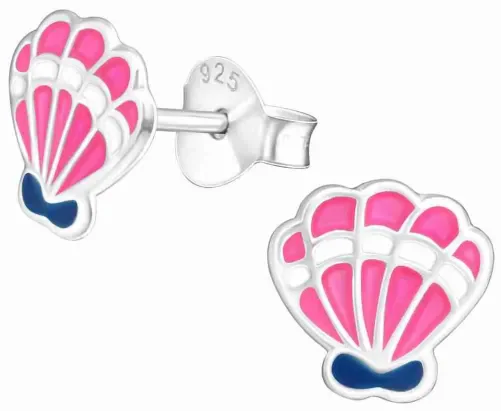 Mon-bijou - H17679 - Boucle d'oreille coquillage en argent 925/1000