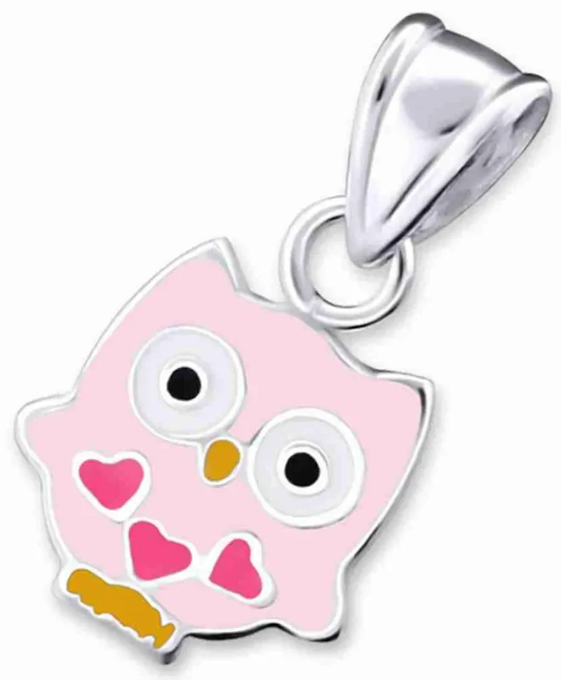 Collier pendentif hibou en argent 925