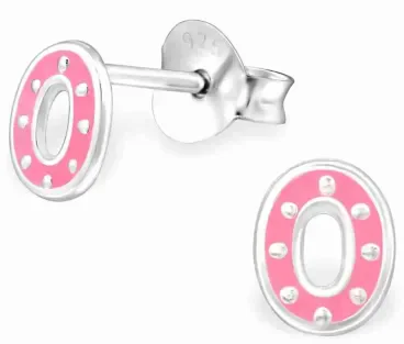Mon-bijou - H30907 - Boucle d'oreille chic rose en argent 925/1000