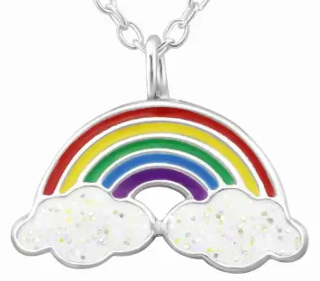 Mon-bijou - H32001 - Collier arc en ciel en argent 925/1000