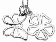 Collier  éclat printanier  - papillon et fleur en argent 925