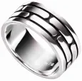 Bague jonc  aura  en argent 925 rhodié