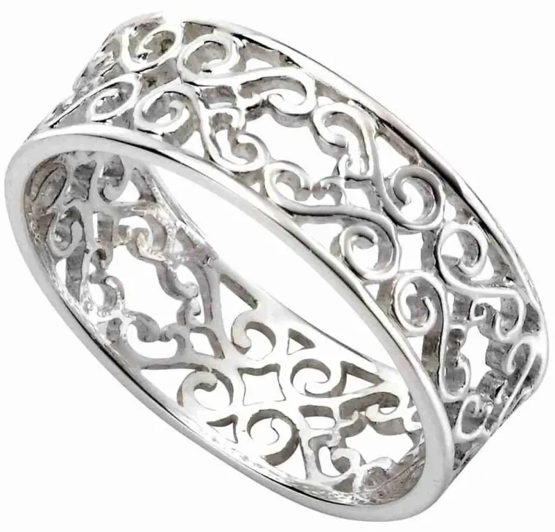 Bague volute en argent massif 925 - création design pour femme