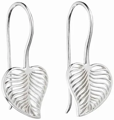 Mon-bijou - D5666 - Boucle d'oreille feuille en argent 925/1000