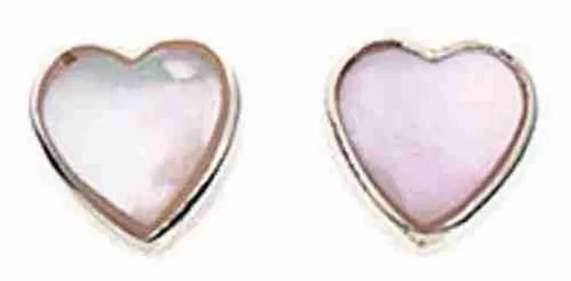 Boucles d oreilles boucles cœur  rose éternelle