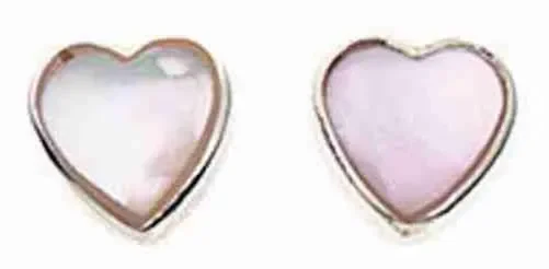 Boucles d oreilles boucles cœur  rose éternelle