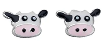 Boucle d'oreille Vache en argent 925/1000