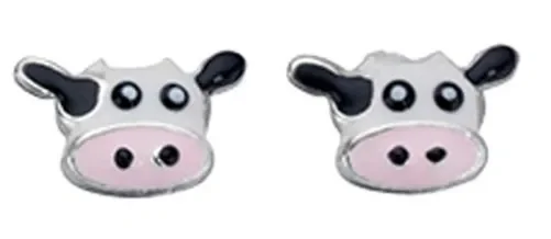 Boucle d'oreille Vache en argent 925/1000