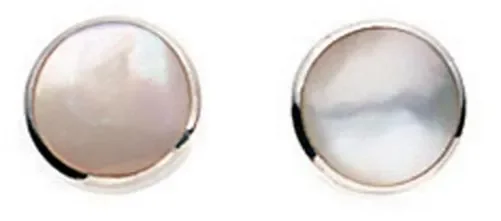 Boucle d'oreille nacre en argent 925/1000