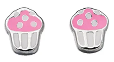 Boucle d'oreille cake en argent 925/1000