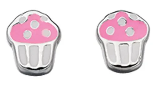 Boucle d'oreille cake en argent 925/1000