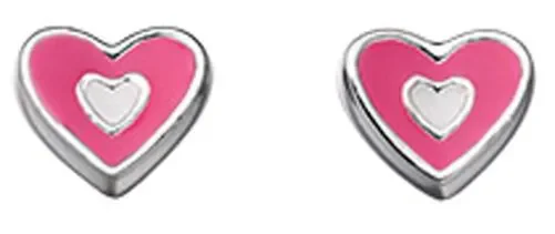 Boucle d'oreille coeur en argent 925/1000